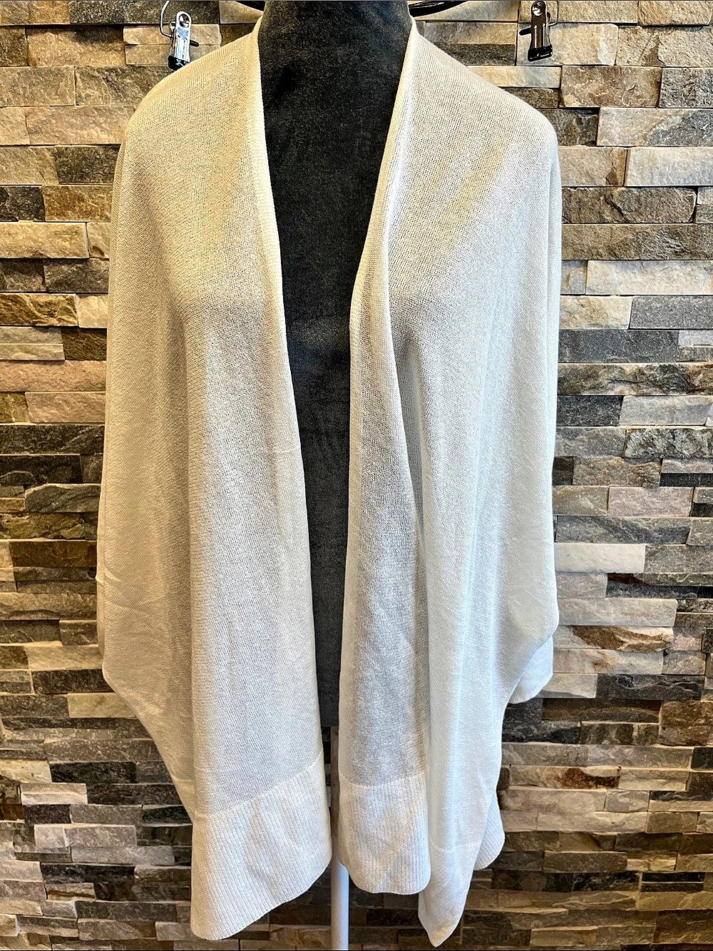 Chico's Knit Open Front Shrug in White  Like New